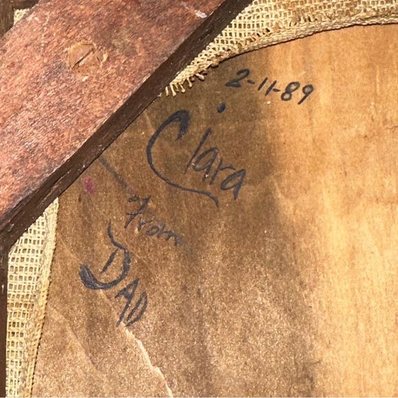 Vintage Handcrafted Needlepoint Floral Footstool Wood Victorian Grandma Green - Picture 9 of 16